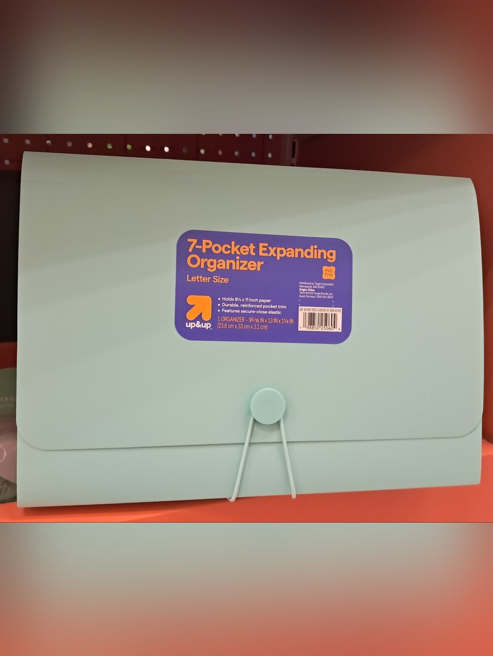 BRAND NEW 7-Pocket Expanding Organizer Folder - Light Green
